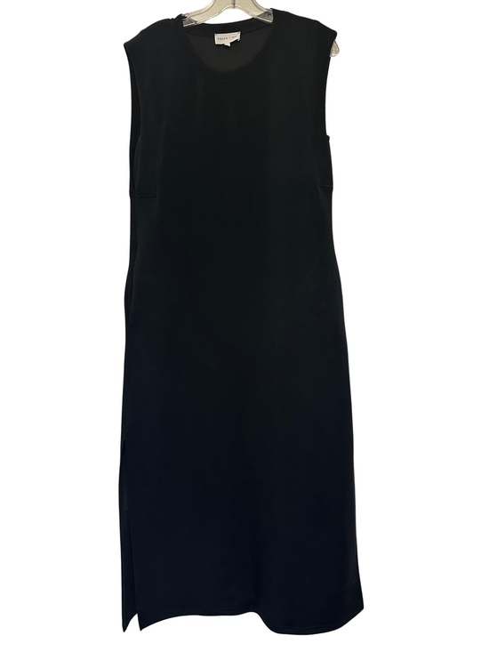 entro Dresses & Skirts - Entro Black Sleeveless Midi Dress Small Pockets Side Slit Minimalist